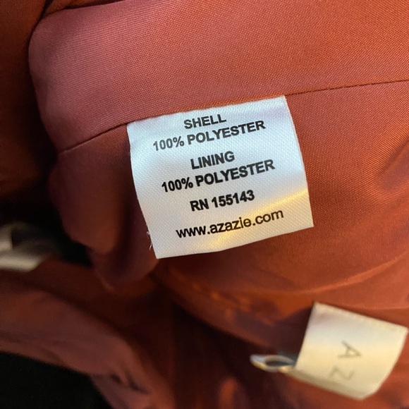 Azazie Pink Ruched Bridesamaid Gown for Weddings - Picture 4 of 6